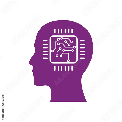 digital human head, brain, technology, head, memory, creative technology mind, artificial intelligence icon