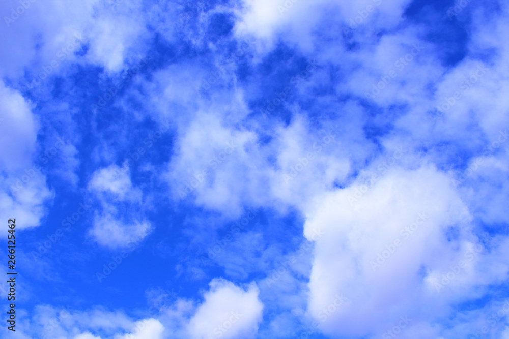 Obraz premium Cirrocumulus clouds. Close-up. Background. Landscape.
