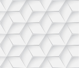 Crédence de cuisine Hexagone patrons Texture 3D hexagones blancs géométriques  © LeysanI