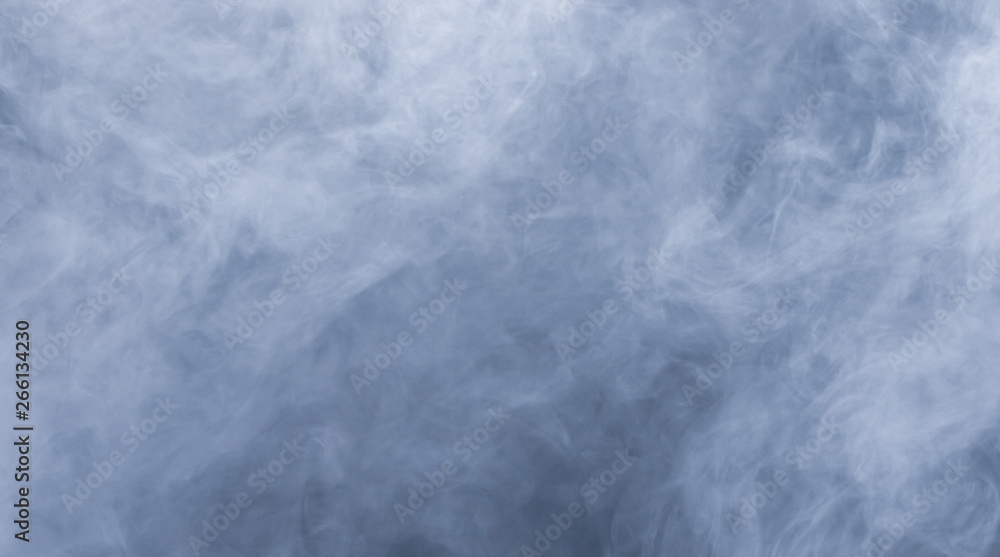 Naklejka premium Smoke and fog in front of black background. Concept graphic elements.