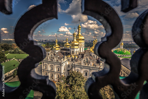 Kiev - September 28, 2018: Orthodox temple in the Pechersk Lavra monastery in Kiev, Ukraine