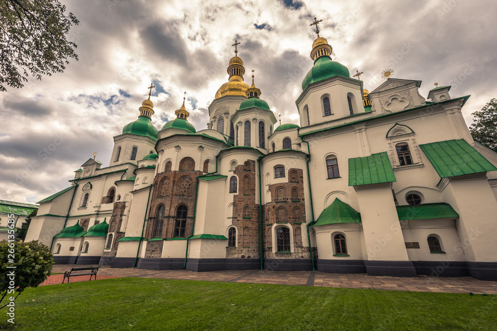 Obraz premium Kiev - September 28, 2018: Saint Sophia Orthodox monastery in Kiev, Ukraine