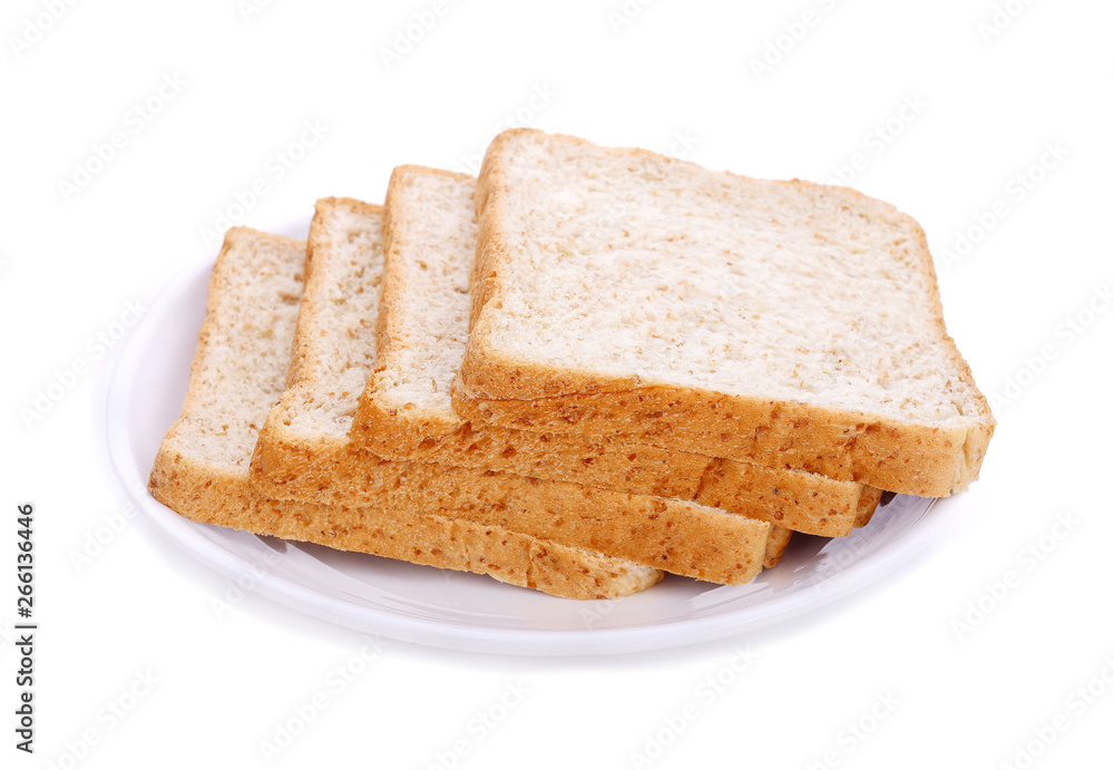 sliced bread isolated on white background sliced bread isolated on white background