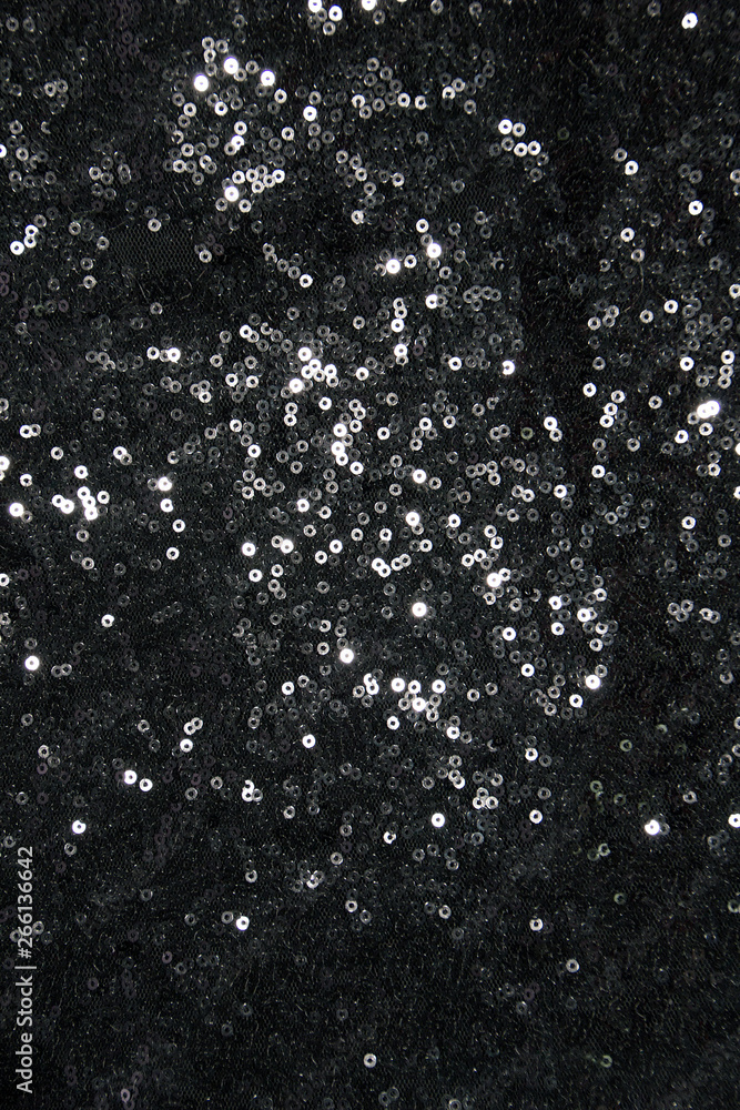 Black round sequins beautiful material and circle Black round sequins beautiful material and circle