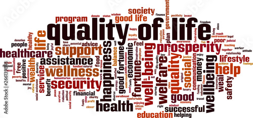 Quality of life word cloud