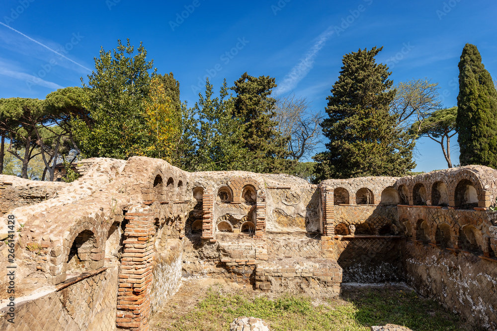 Ancient Roman Necropolis - Ostia Antica - Rome Italy