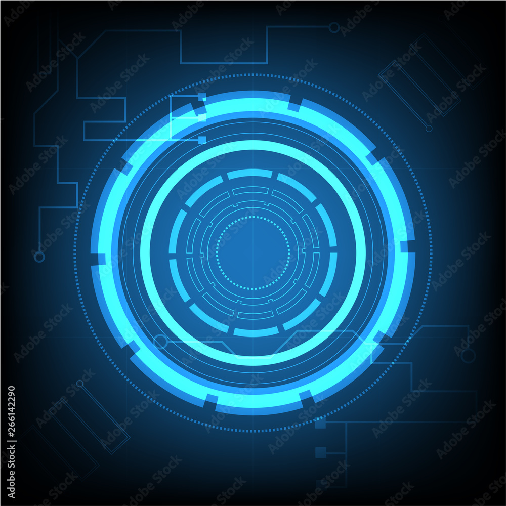 Vector illustration Abstract futuristic on circuit board, high computer technology. blue color background Vector illustration Abstract futuristic on circuit board, high computer technology. blue color background