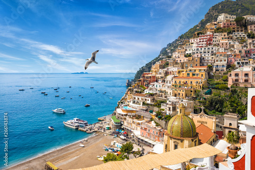Beautiful Positano, Amalfi Coast in Campania, Italy.
