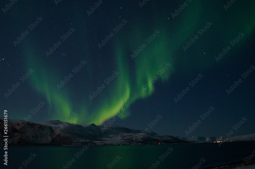 Aurora boreale nel nord della Norvegia