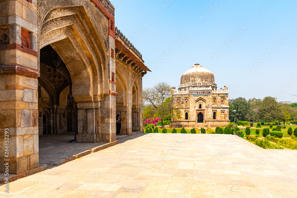 India, New Delhi, Sheesh Gumbad, 30 Mar 2019 - Sheesh Gumbad tomb from the last lineage of the Lodhi Dynasty, situated in Lodi Gardens city park