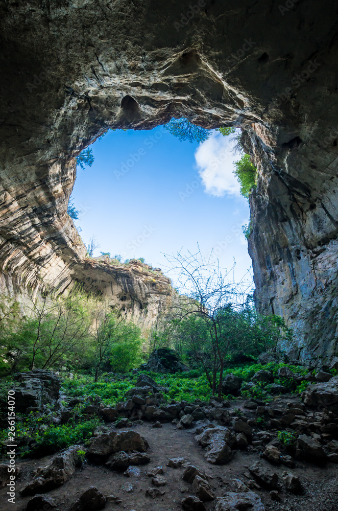 Prohodna cave, Bulgaria. It is nown as God's eyes. Located near Karlukovo village Prohodna cave, Bulgaria. It is nown as God's eyes. Located near Karlukovo village