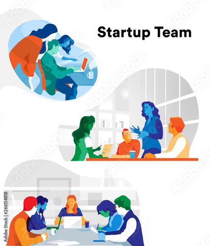 Team azienda e lavoro di squadra