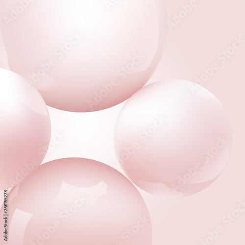 pink balls. Vector illustration. Abstract modern design. - Vector © NaJaa99