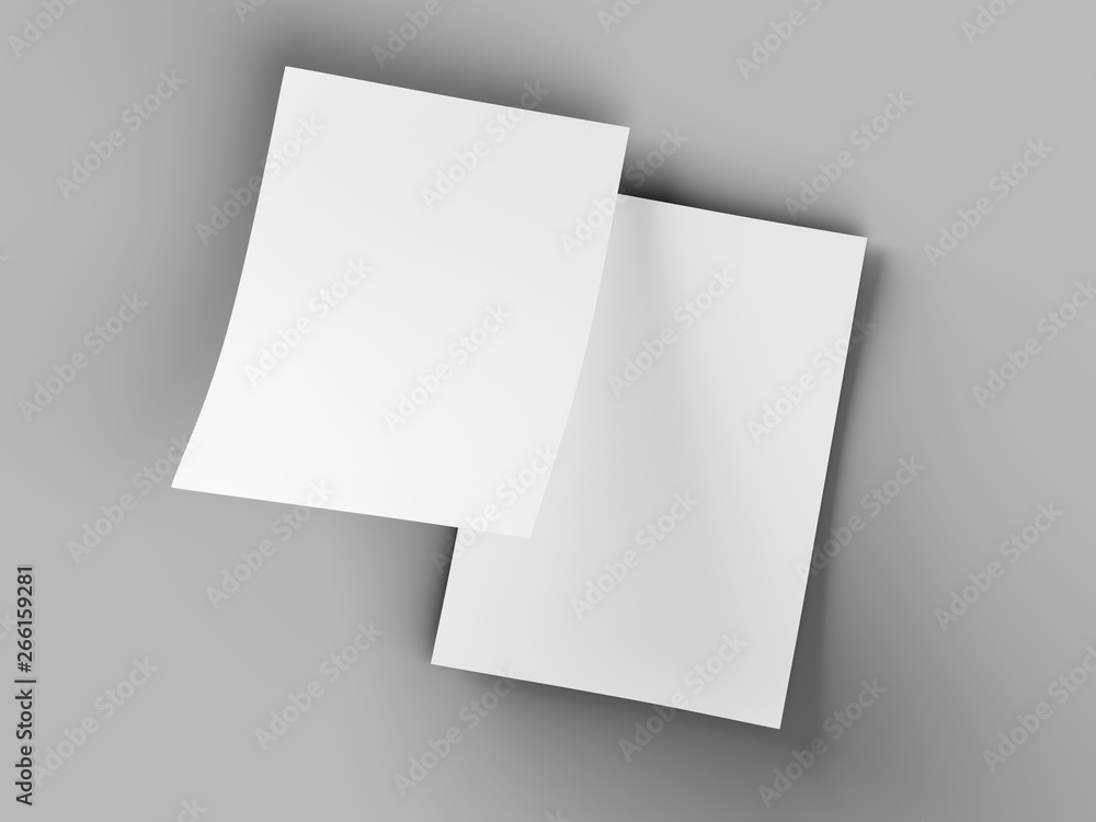 Empty paper sheet in A4 format - 3d illustration Empty paper sheet in A4 format - 3d illustration
