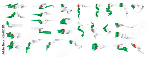 Algeria flag, vector illustration on a white background photo