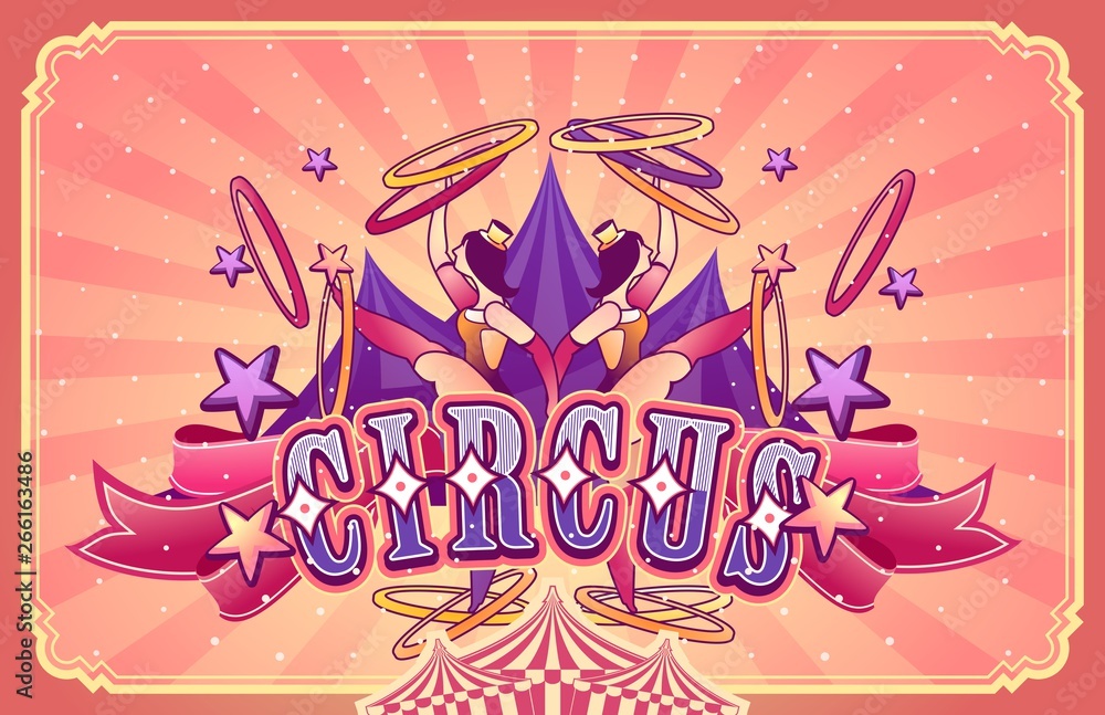 circus retro poster