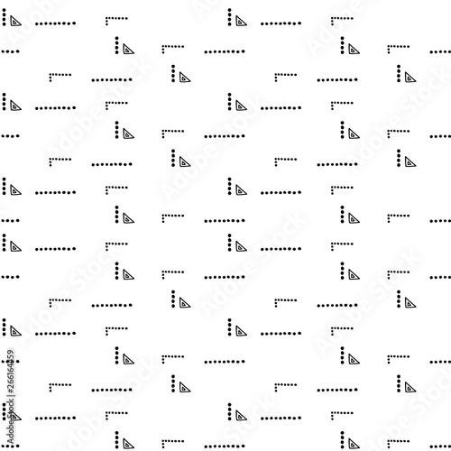 Wallpaper Mural Seamless vector pattern, black and white symmetric geometric background Print for decor, wallpaper, packaging, wrapping, fabric. graphic design. Doodle style illystration Torontodigital.ca