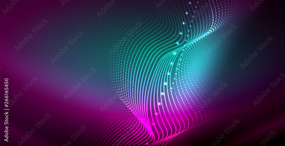 Neon lines shiny glowing background Neon lines shiny glowing background