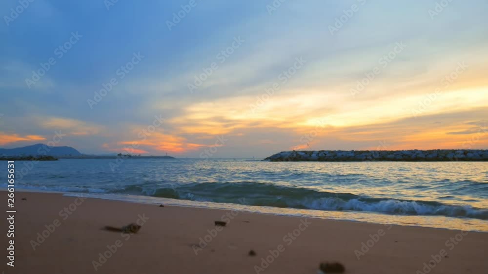 Twilight scene at Pattaya beach , Thailand Twilight scene at Pattaya beach , Thailand