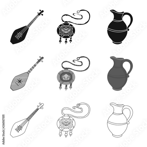 Vector design of culture and sightseeing symbol. Collection of culture and originality stock vector illustration.