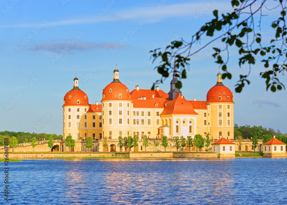 Moritzburg Castle at a sunny day in saxony