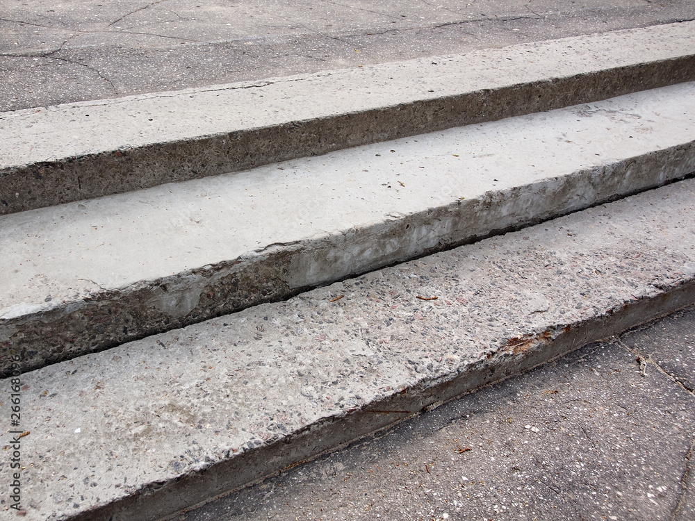 fragment of concrete stairs