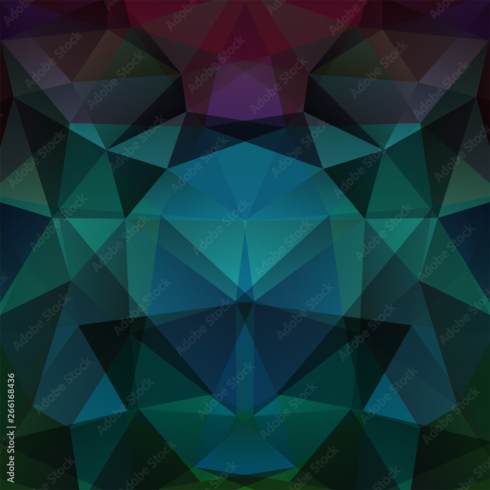 Obraz premium Abstract polygonal vector background. Dark geometric vector illustration. Creative design template.