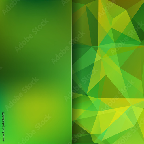 Abstract polygonal vector background. Green geometric vector illustration. Creative design template. Abstract vector background for use in design