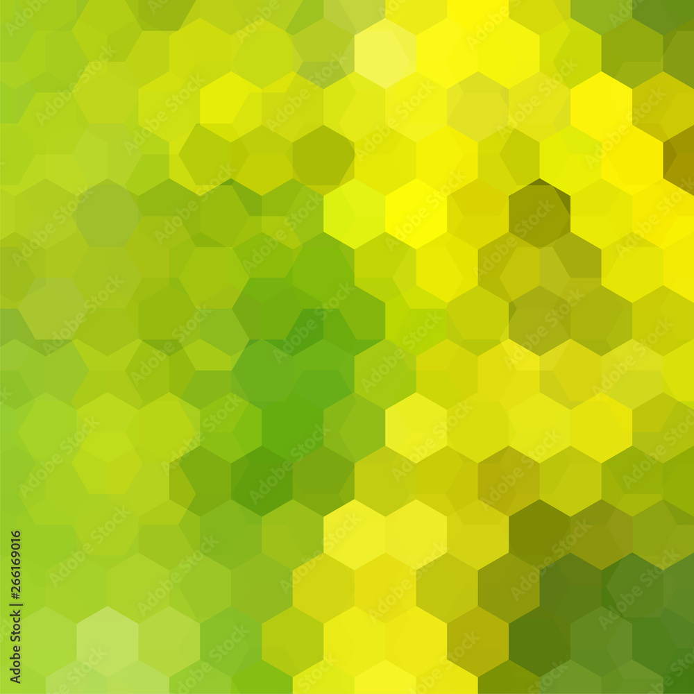 Background of yellow, green geometric shapes. Mosaic pattern. Vector EPS 10. Vector illustration Background of yellow, green geometric shapes. Mosaic pattern. Vector EPS 10. Vector illustration