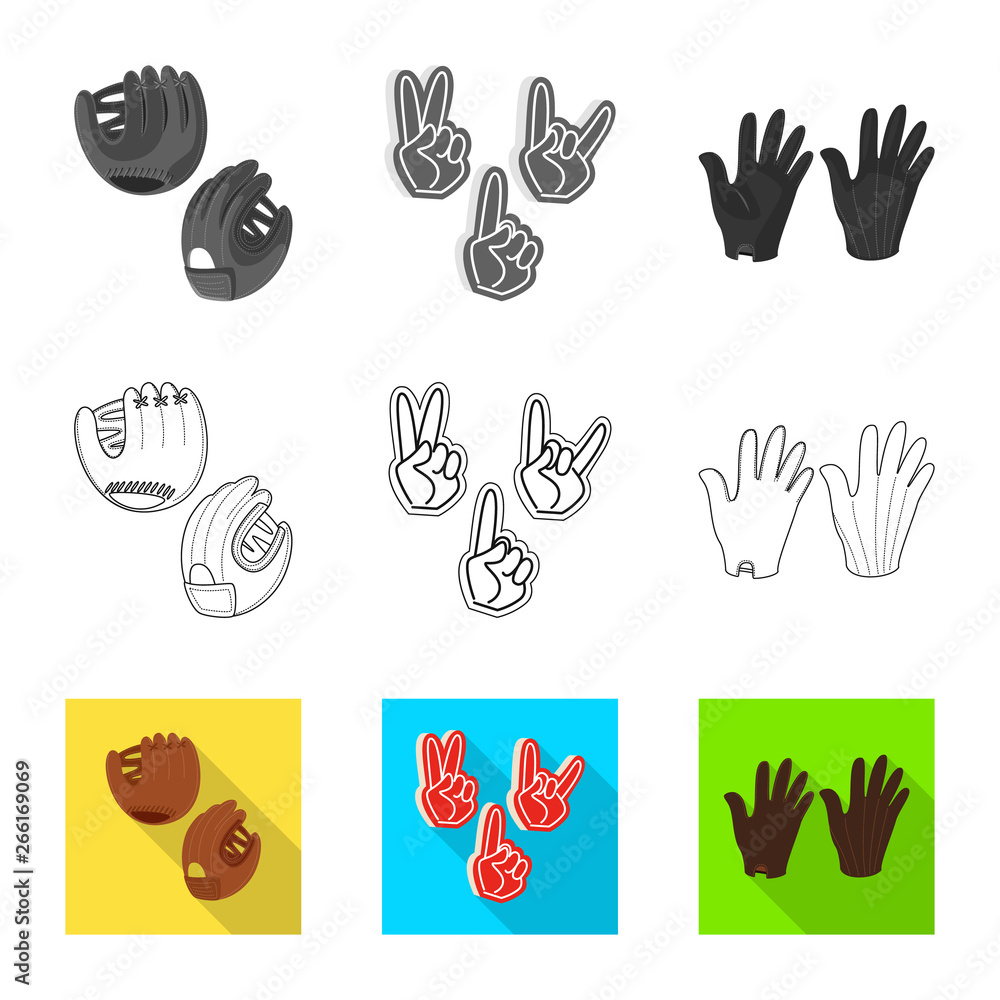 Fototapeta premium Isolated object of silhouette and safety sign. Set of silhouette and comfort vector icon for stock.
