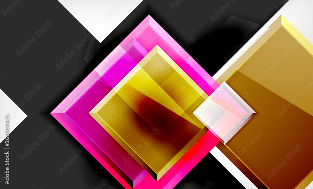 Bright colorful square shape blocks geometrical background Bright colorful square shape blocks geometrical background
