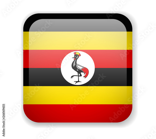 Uganda flag bright square icon on a white background Free Download Uganda flag bright square icon on a white background - GFXLoad