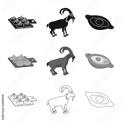 Vector illustration of culture and sightseeing logo. Set of culture and originality stock vector illustration.