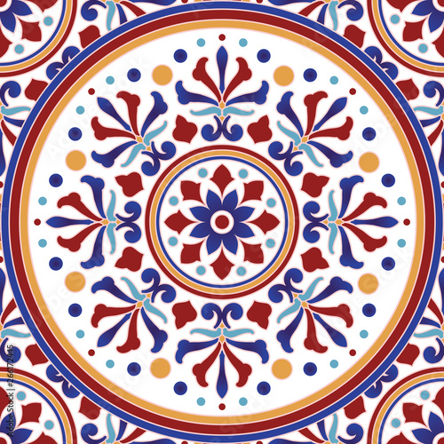 colorful decorative tile pattern vector