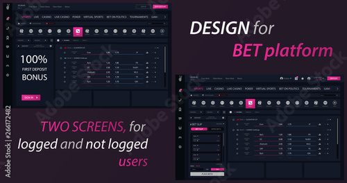 Bet platform ui design. Machine learning, artificial intelligence, digital brain and artificial thinking process concept, violet palette. Vector landing page of betting platform website.