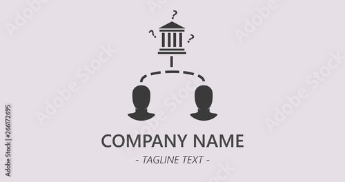 Logotype of persons choice. Home symbol illustration search. Brand mark company clear logo design with copy space for text. Refer template website icon simple sign. Trends icon design.