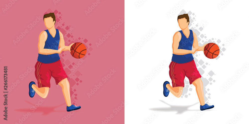 Basketball player Illustration with ball - Sports concept Basketball player Illustration with ball - Sports concept