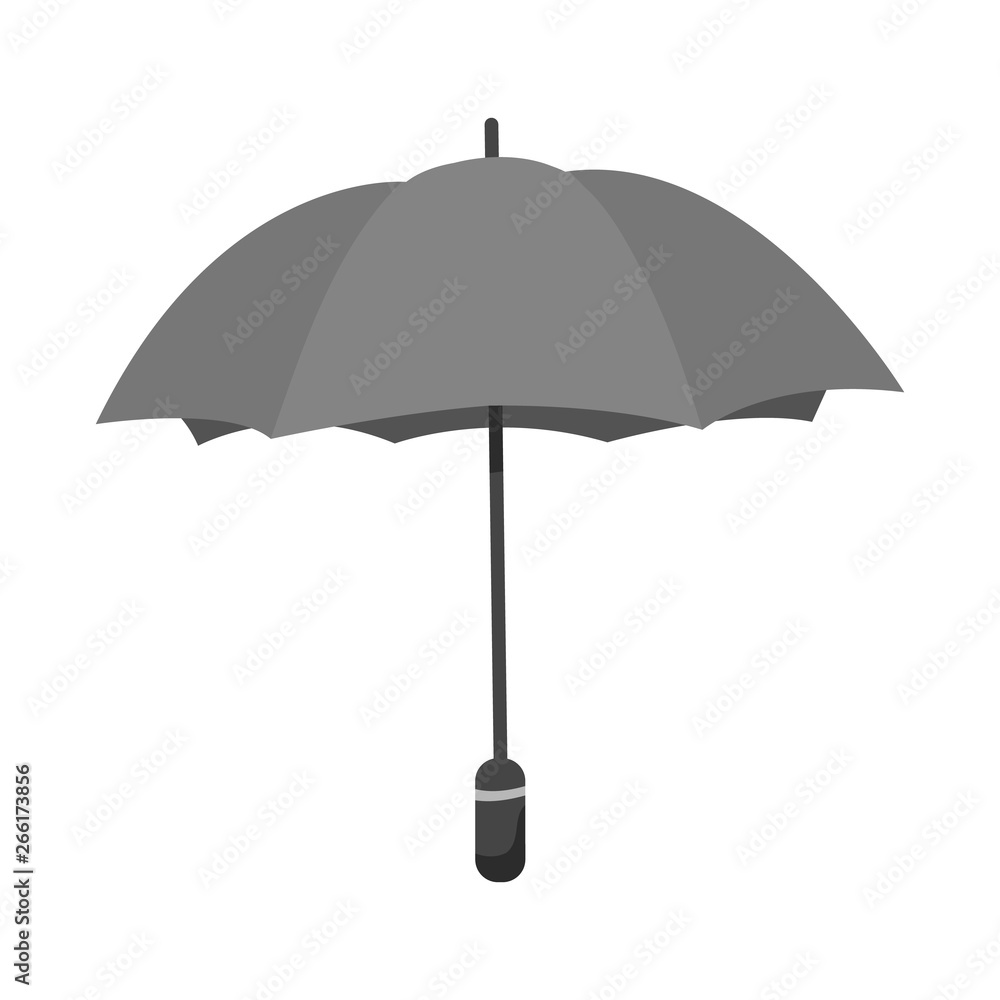 Vector illustration of parasol and water logo. Set of parasol and yellow stock symbol for web.