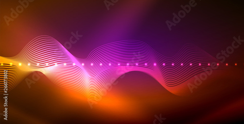 Neon wave background