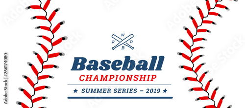 Baseball ball text frame on white background.