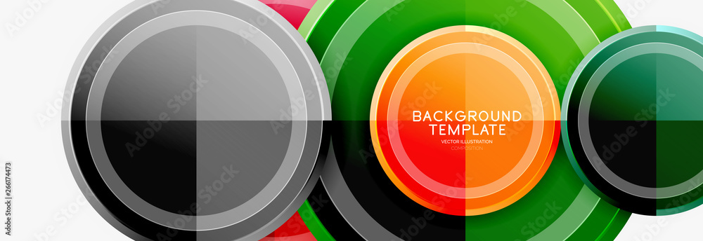 Colorful glossy circles background Colorful glossy circles background