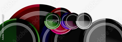 Colorful glossy circles background