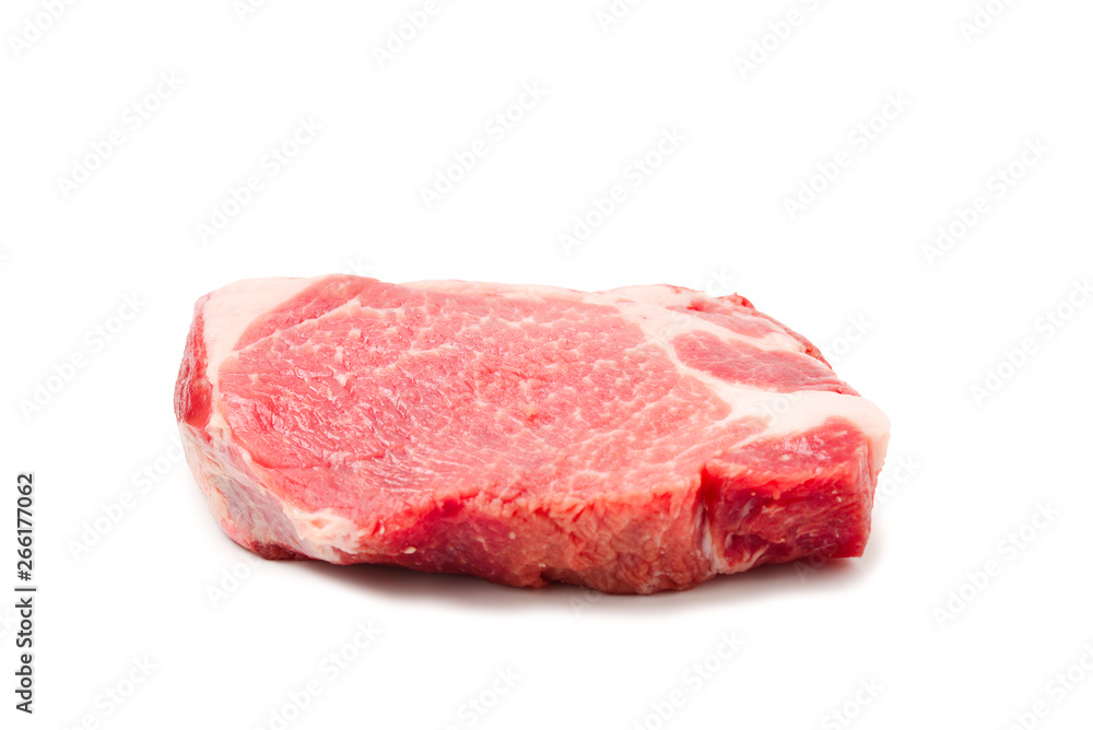 Raw pork isolated on white background. Raw pork isolated on white background.