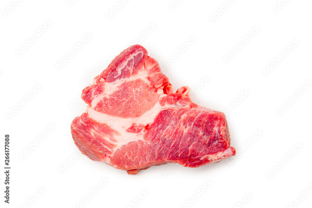 Raw pork isolated on white background. Raw pork isolated on white background.