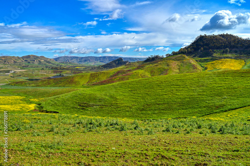 Beautiful Sicilian Landscape, Mazzarino, Caltanissetta, Italy, Europe