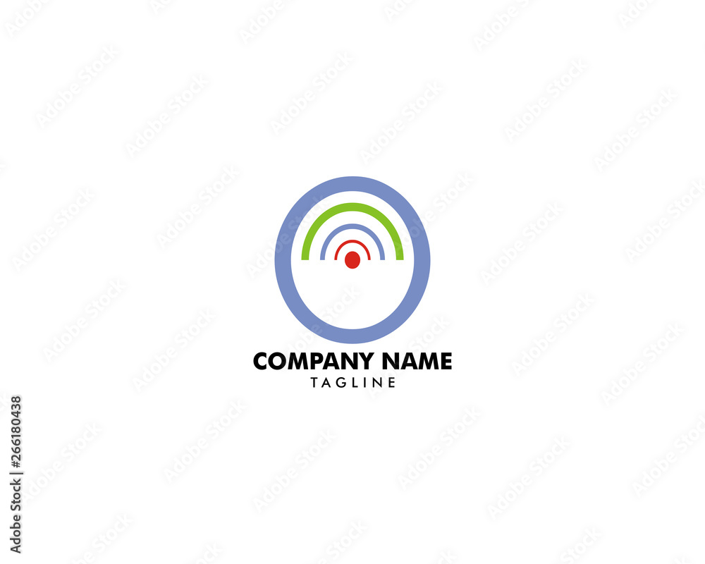 Signal letter O Icon Logo Template