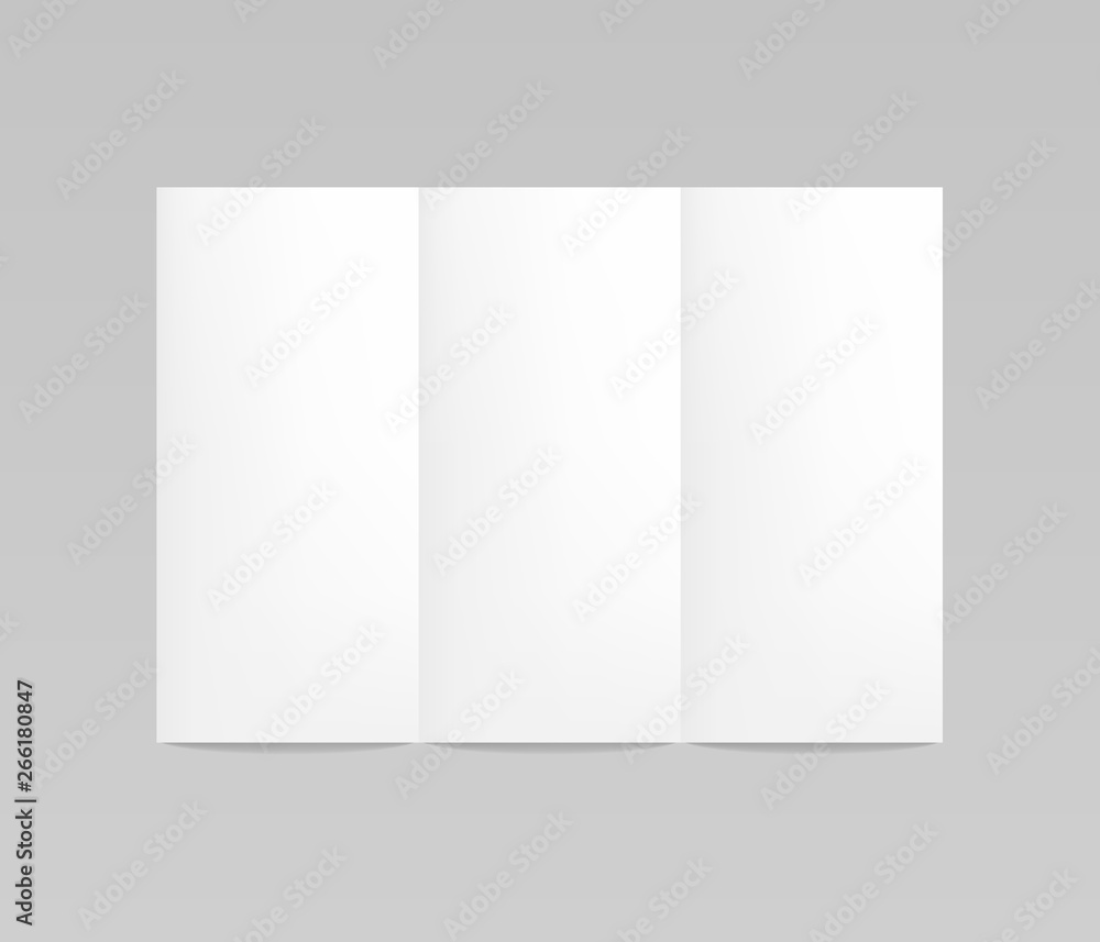 Flyer mockup, folded realistic blank sheet of paper, stationery Flyer mockup, folded realistic blank sheet of paper, stationery