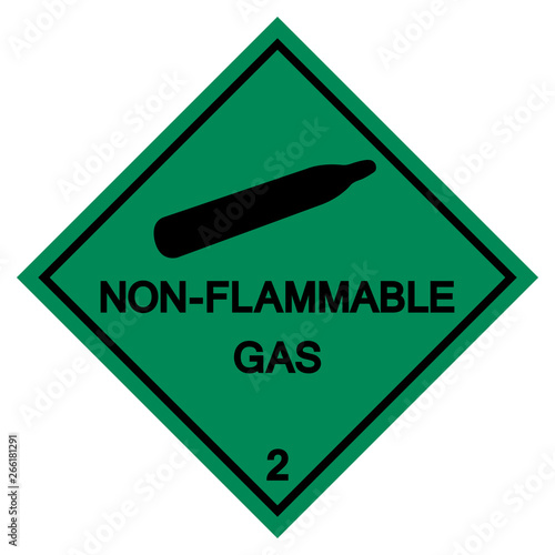 Non-Flammable Gas Symbol Sign ,Vector Illustration, Isolate On White Background Label .EPS10