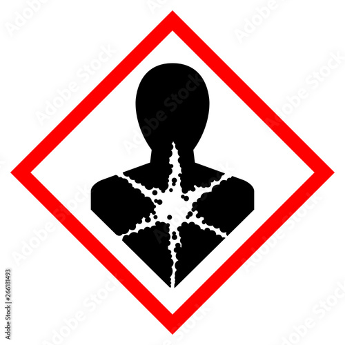 Longer Term Health Hazard,GHS Hazard Pictogram, Vector Illustration, Isolate On White Background Label .EPS10