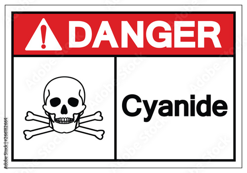 Danger Cyanide Symbol Sign, Vector Illustration, Isolate On White Background Label. EPS10